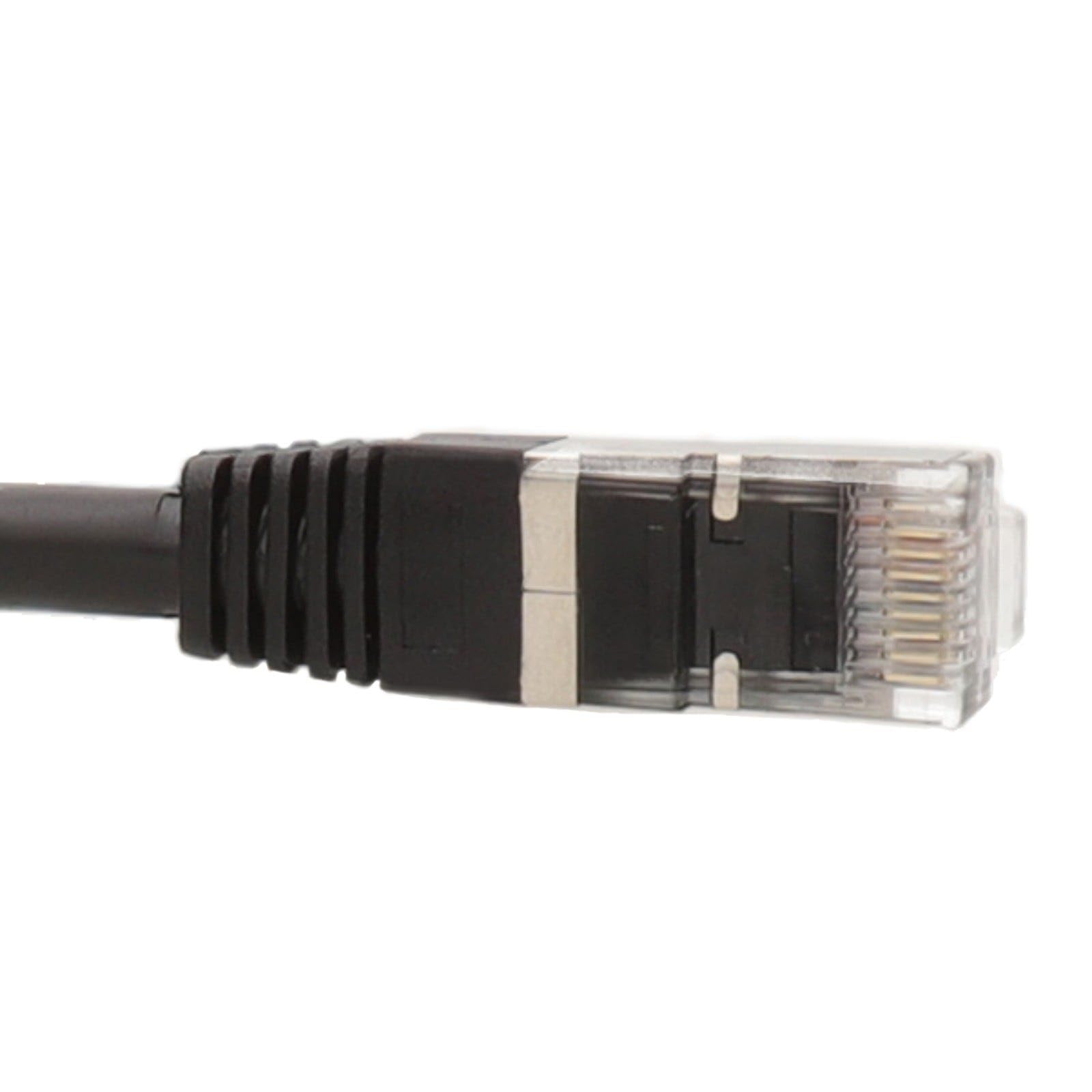 kenable Cavo di Rete CAT6A Esterno SSTP in Rame 10 Gigabit Ethernet da Esterno 25 m [25 metri/25m] Nero