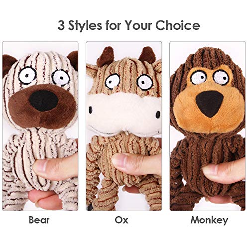 Brinquedos de cachorro Blusea Squeaky, brinquedo de mastigar para cães e limpeza de dentes, brinqued