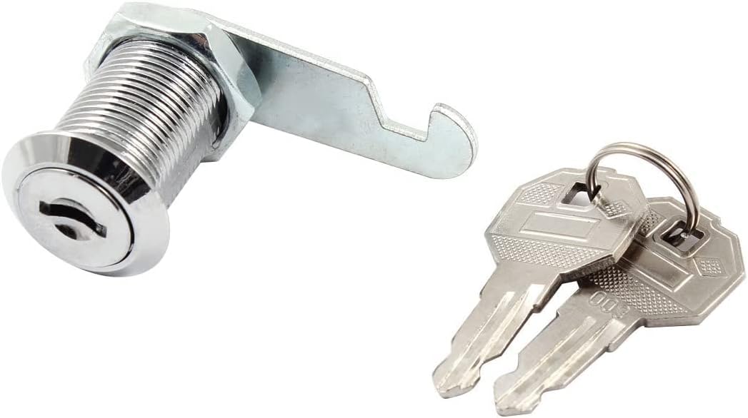 Drawer Cabinet Door Security Locking Keys Tubular Cam Lock 33mm Thread Cylinder Length