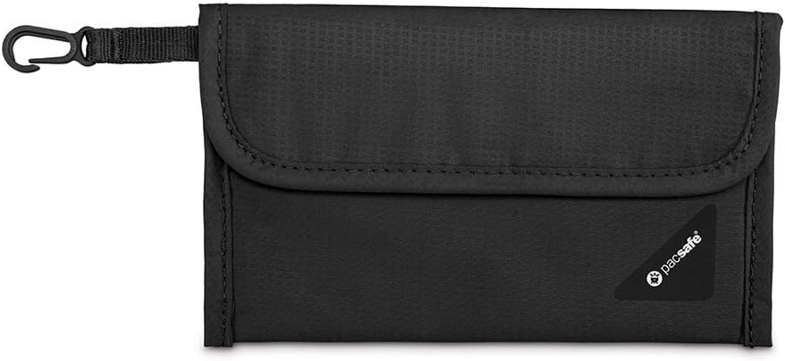 Pacsafe Coversafe V50 Anti-Theft RFID Blocking Passport Protector, Black