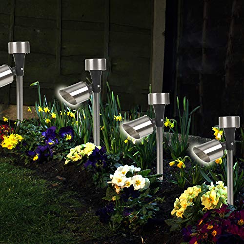 UrBNLIVING Lampes solaires LED pour jardin, x4