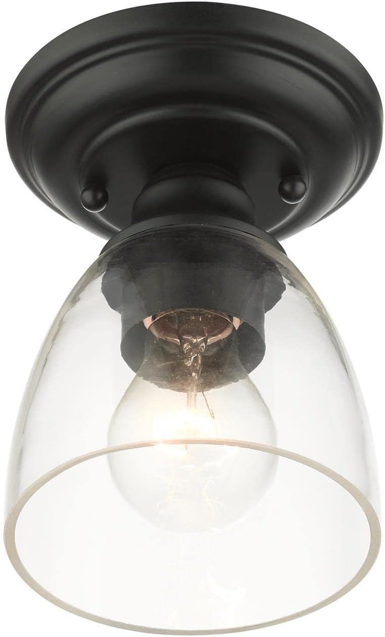 Montgomery - 1 Light Flush Mount in New Traditional Style - 5 Inches Wide by 7 Inches high-Black Finish