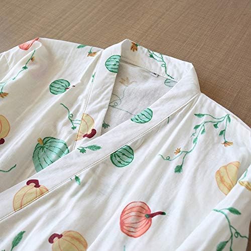 TCNGKIJIUK Ensemble Pyjama Kimono Pour Homme Femme Vêtements De Nuit En Coton Peignoir De Bain Doux Chemise De Nuit Confortable Vêtement De Maison Costume De Pyjama Pour Spa Sauna Hôtel