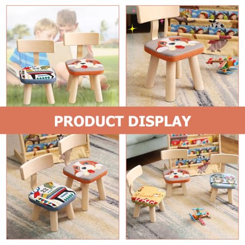 Tabouret résistant compression anti-chute tout-petits bois lin