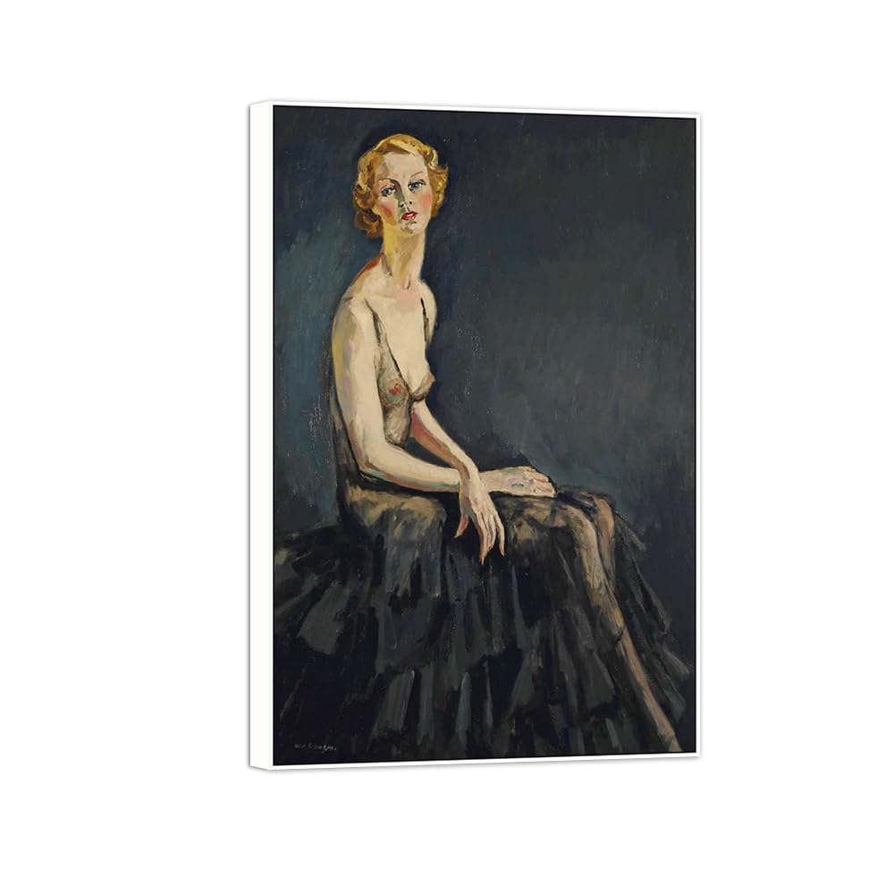 SDYSKKUG Famous Wall Art. Canvas Prints. Portrait. 90x60cm White Frame