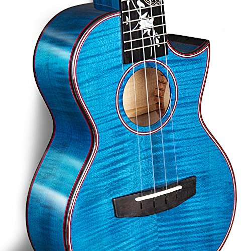 Enya Ukulélé électrique EUT-Flower EQ 66 cm 5A Corps en érable massif rayé avec micro A2U, incrusté de perles blanches… - Les Beatles, Paul McCartney, John Lennon, RIngo Starr, George Harrison Enya Ukulélé électrique EUT-Flower EQ 66 cm 5A Corps en érable massif rayé avec micro A2U, incrusté de perles blanches… – Image 5