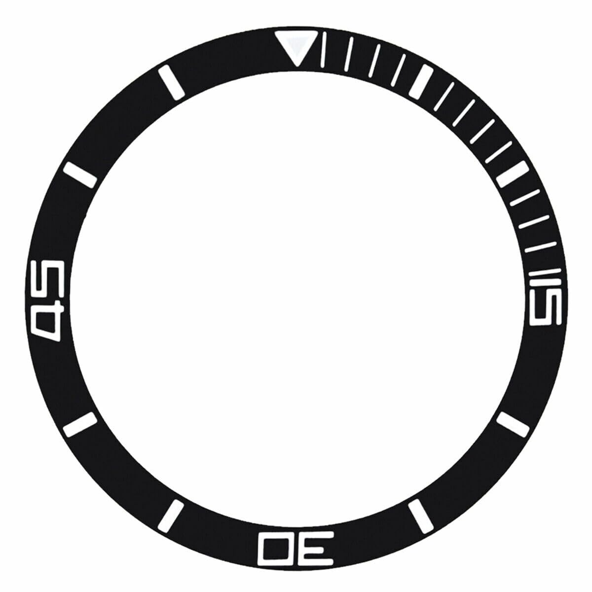 Ewatchparts ALUMINUM BEZEL INSERT COMPATIBLE WITH MINI 33MM TUDOR SUBMARINER WATCH 73090 7391 BLACK