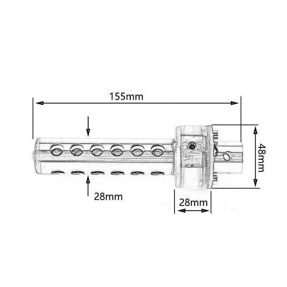 Auspuffrohre Rotierender, Verstellbarer Motorrad-Autoauspuff 48 Mm DB-Killer-Schalldämpfer Schalldämpfer Sound Reducer Universal