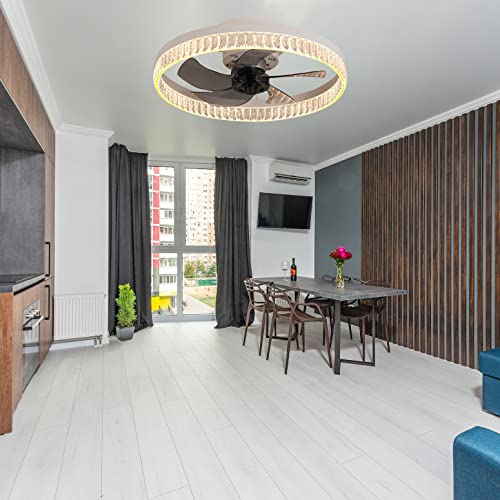 Ventilateur de plafond pour chambre à coucher avec lumière et télécommande - 2