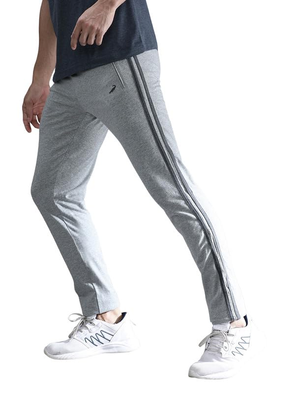 Image of CROCODILE Men Solid Slim Fit Track Pant | Single Jersey Fabric | Drawstring Waist | 3 Pockets