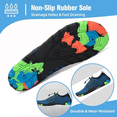 Image of Mishansha Water Shoes for Women Men, Quick-Dry Barefoot Swim Shoes with Drainage Holes, Lightweight Aqua Shoe for Beach Pool River Boating Yoga Walking