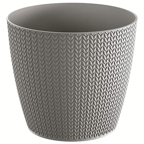 Prosperplast Maceta wheaty 2l., Dimensiones (mm) 157x157x138, Color Gris Piedra