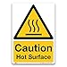 Znak ostrzegawczy gorącej powierzchni - A4 samoprzylepny winyl - Ostrzeżenie o temperaturze bezpieczeństwo