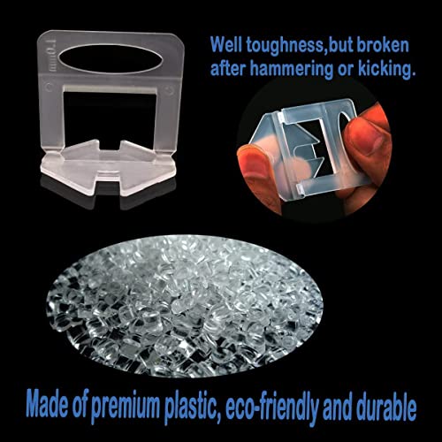 Tile Leveling System 1mm 300Pcs for Professional Ceramic Tile and Stone Installation, Tiles Leveler Spacers Clips - Image 3
