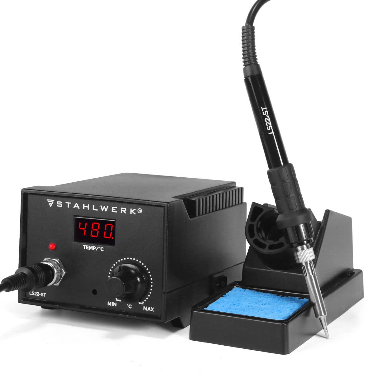 STAHLWERK LS22-ST Stazione saldante 22 watt multifunzione con saldatore per lavori di saldatura e dissaldatura professionali