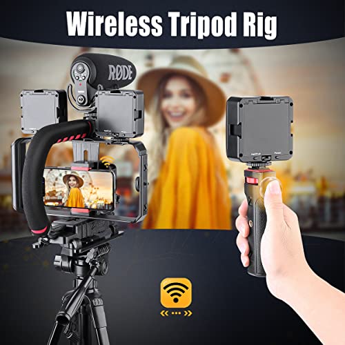 Zeadio Tripel Zubehörschuh Handheld Stabilisator mit Smartphone Video Rig, Video Aktion Handgriff Griff für Canon Nikon Sony Panasonic Pentax Olympus DSLR Kamera Camcorder und Smartphones - Image 5