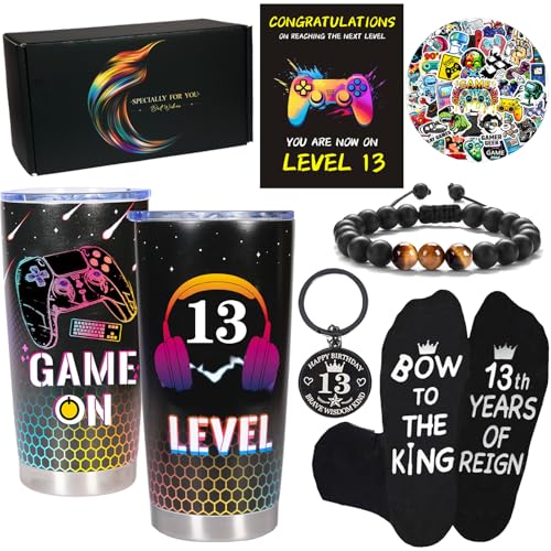 Carselage 13 Year Old Boy Gifts 13th Birthday Gifts Decorations for Son Gamer Gifts for Teenage Boy Christmas Gift for Kids Nephew Grandson Brother
