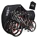 Aiskaer Black Bicycle Cover with Lock Hole Reflective Safety Loops for 29er Mountain Road Electric Bike Motorcycle Cruiser Outdoor Storage, Waterproof, Anti-UV, Heavy Duty Ripstop Material 210D
