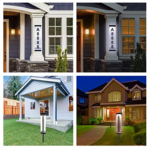 Zwjbsgy Solar Address Sign - Solar House Numbers For Outside,Can Be Wall-Mounted And Plugged Into The Ground Address Sign For Yard Street Door Outdoor Home With Stake(White) (White) #TOP3