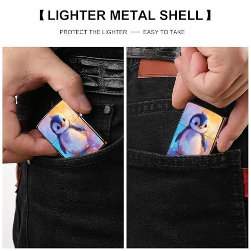 Estuche para encendedor clásico de cobre con diseño miniatura 3