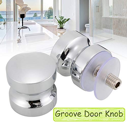 Zksm Shower Screen Handle 2 Set Bathroom Door Handle Knob With Solid Stainless Steel For Replacement Groove Glass Door(Install Screw 7.8X30Mm) #TOP5