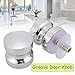 ZKSM 2 Set Shower Screen Handle Bathroom Door Handle Knob with Solid Stainless Steel for Replacement Groove Glass Door(Install Screw 7.8x30mm)