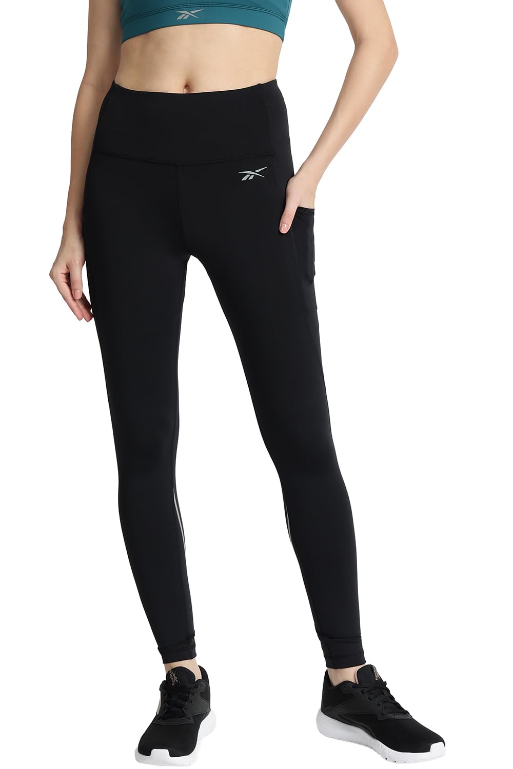 Reebok - Lux Speed High Rise Running Leggings  Black  Extra Small