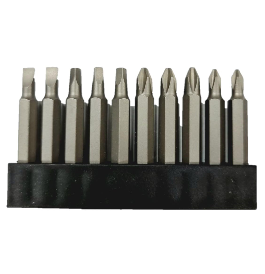 10pc Magnetic Driver bits in Rubber Holder