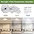 Rezant 12 Inch 24W LED Flush Mount Ceiling Light Fixtures, 3000K/4000K/6000K Adjustable Square LED Ceiling Light, 2800LM Flat Panel Ceiling Light Fixture for Hallway, Kitchen, Bedroom (White-6 Pack)