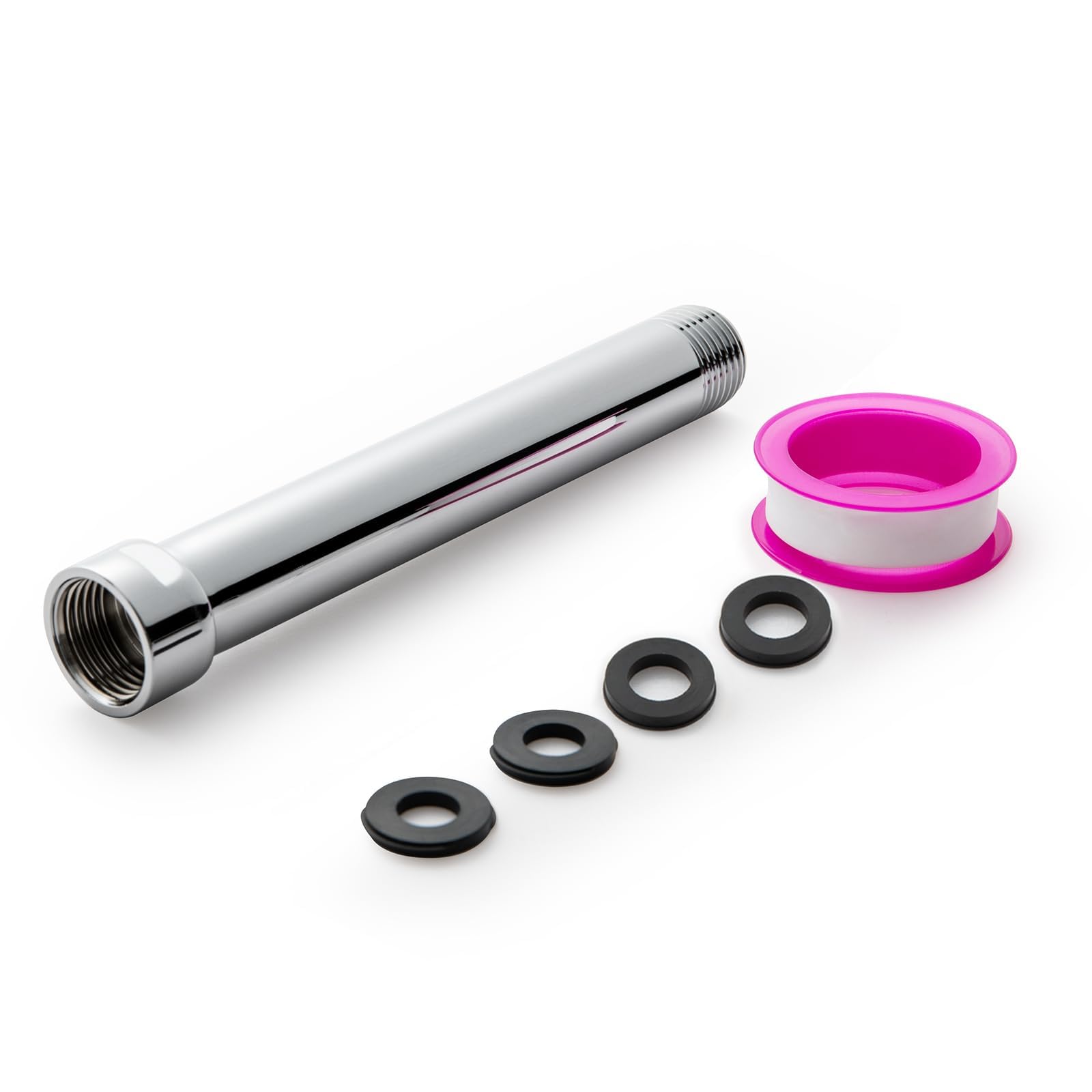 Shower Arm Extension for Shower or Fixed Head, 304 Stainless Steel, 15cm Chrome