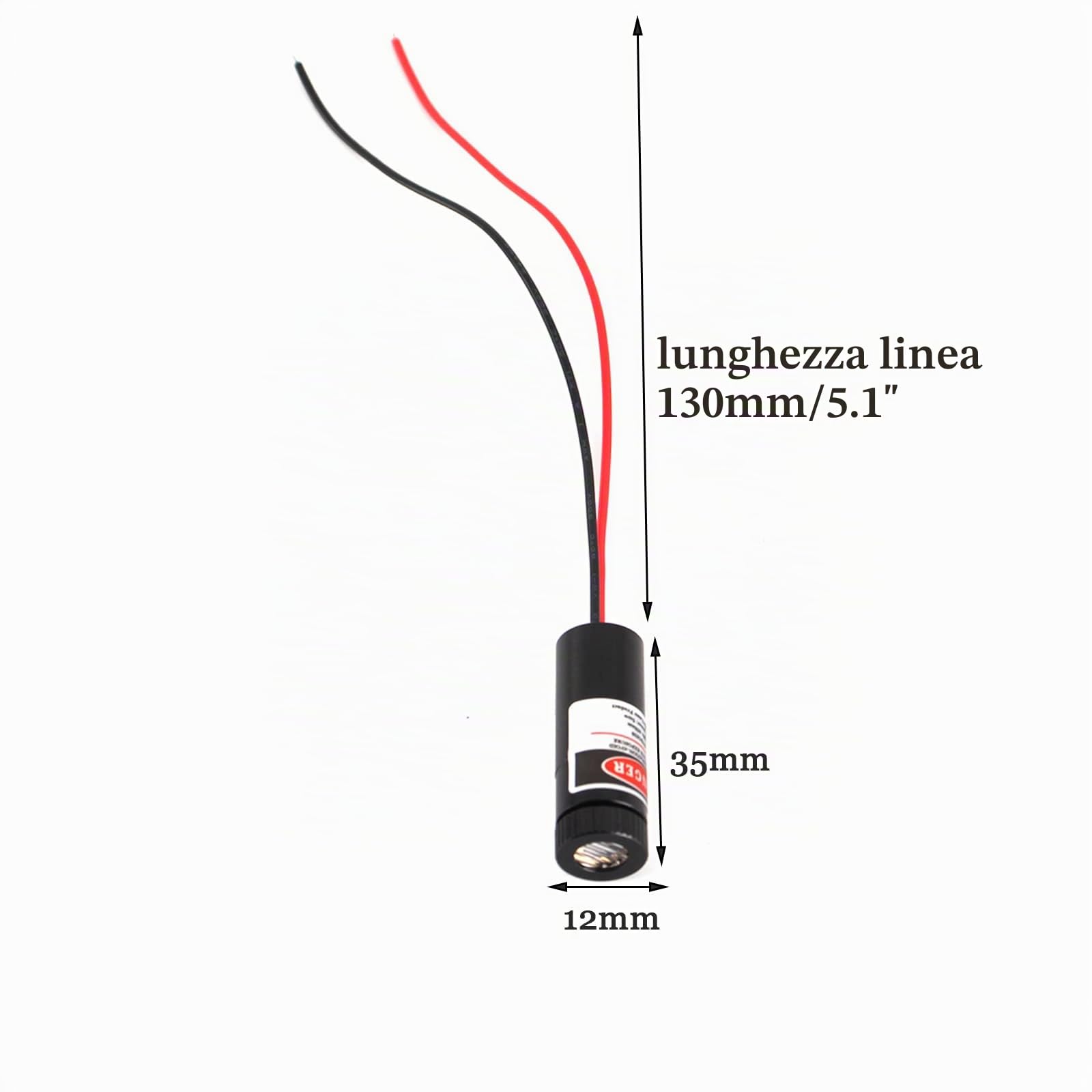 Modulo laser a linea rossa Modulo gruppo laser industriale la messa a fuoco può essere regolata L'alloggiamento è dotato di un isolante