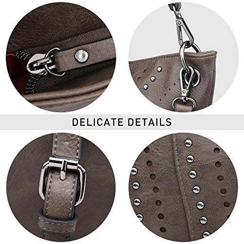 Bolso hobo grande de cuero vegano para mujer miniatura 6