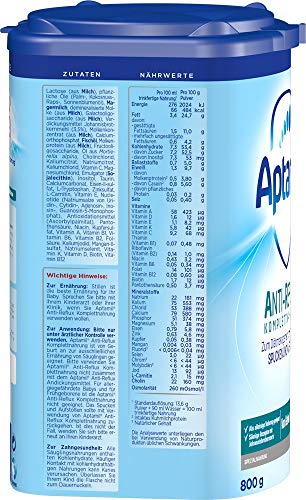 Aptamil AR Komplettnahrung Anti-Reflux ab dem 1. Fläschchen von Geburt an, 2er Pack (2x800g) - Image 3