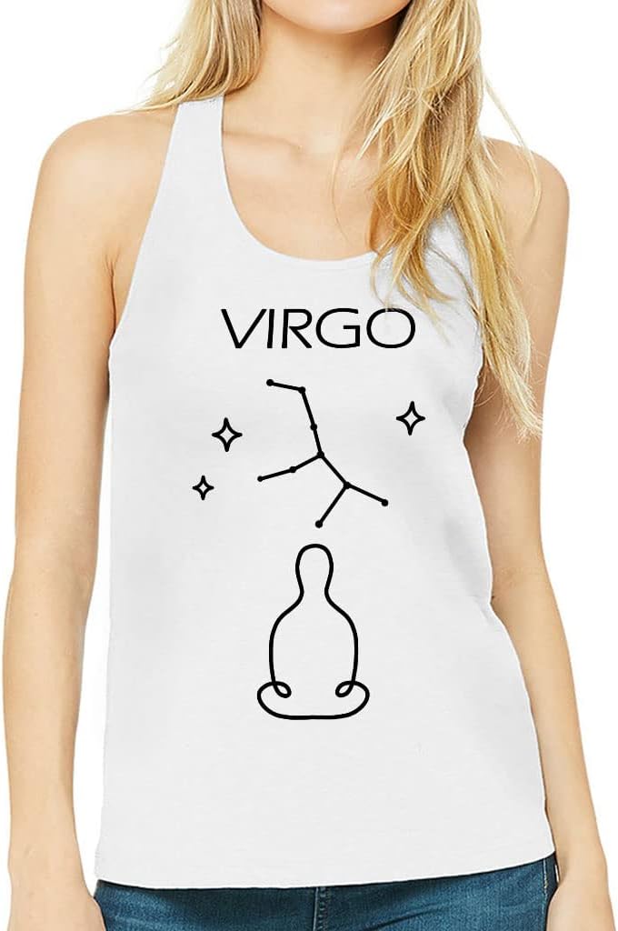 Virgo Design Women's Racerback Tank - Zodiac Sign Tank Top - Art Print Workout Tank