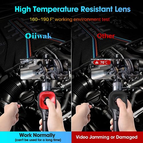 Oiiwak 360 Degree Articulating Borescope With Light, Portable 1080P Hd 4-Way Steering Joystick Endoscope With 0.23-Inch Diameter Probe Inspection Snake Camera, Compatible With Ios & Android (5Ft) #TOP4