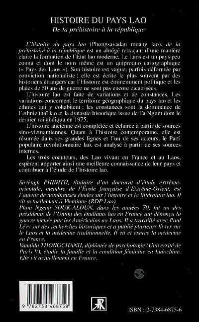 Histoire du Pays Lao: De la Préhistoire à la République