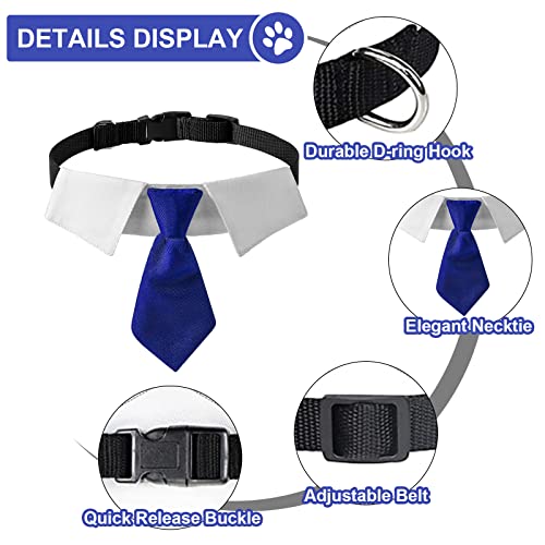 HACRAHO Dog Neck Tie Collar, 1 Piece Dog Tuxedo Necktie Collar Adjustable Dog Wedding Collar With Necktie for Small Medium Dogs M - Image 3