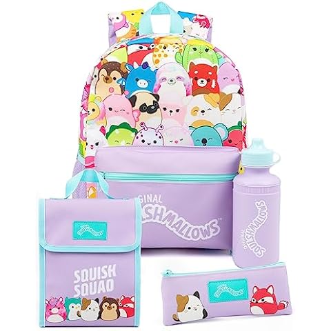 Squishmallows 4-Piece Backpack Set for Kids Cover