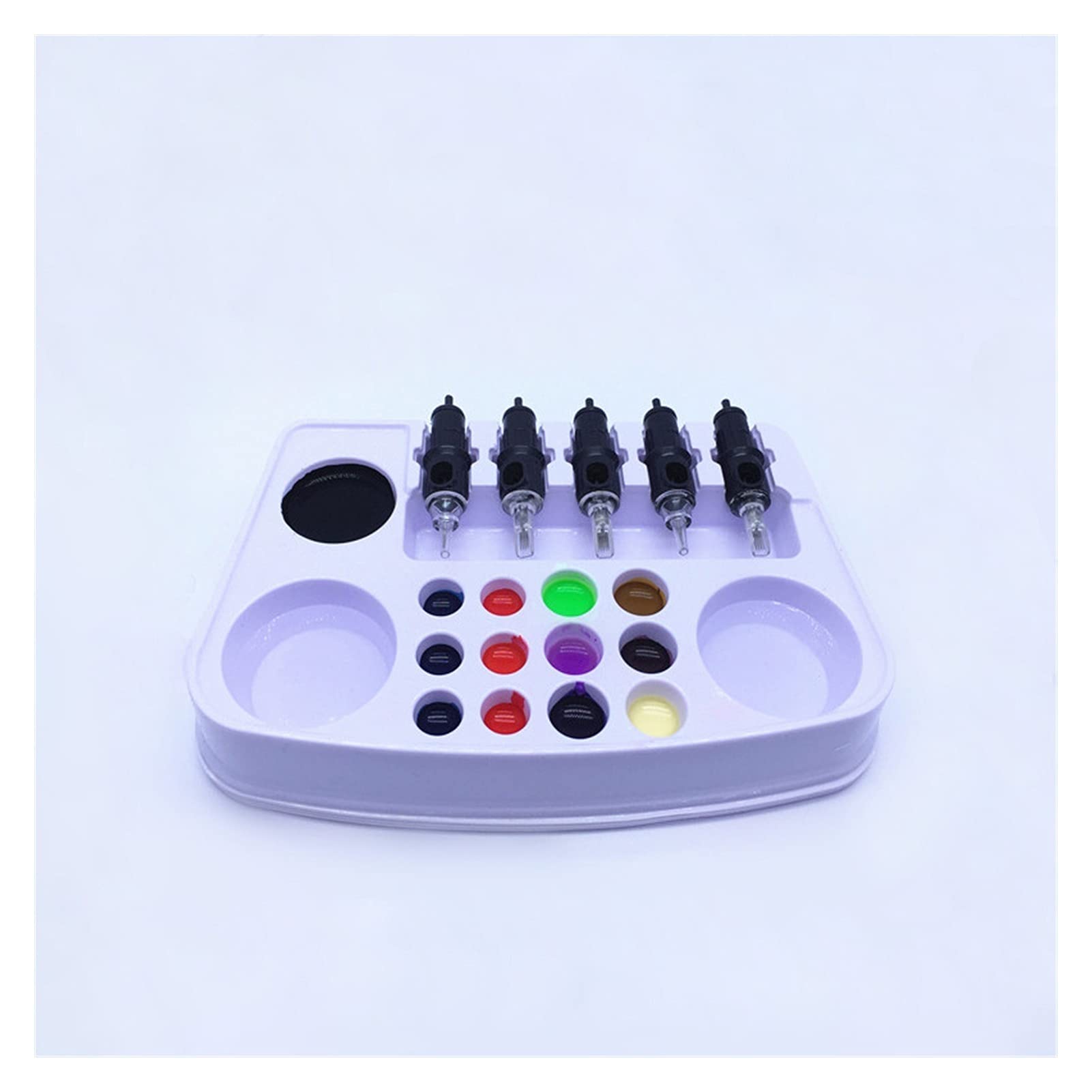 Tatuaggio 24pcs Dispositivo di Cartuccia del Tatuaggio del Tatuaggio del Tatuaggio del Titolare del Tatuaggio del Titolare del Tatuaggio (Color : Blanc)