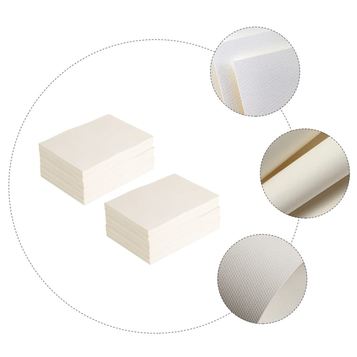 Operitacx Papier à Dessin et Intérieur à Usage à Usage Intérieur et Extérieur Extérieur pour Garçon et Filles pour Gouache 60 Feuilles Blanc Facile à Transporter en Pâte de Papier