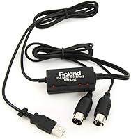 Vista 3 de Roland Interfaz MIDI UM-ONE-MK2 y acoplador MIDI Hosa GMD-108