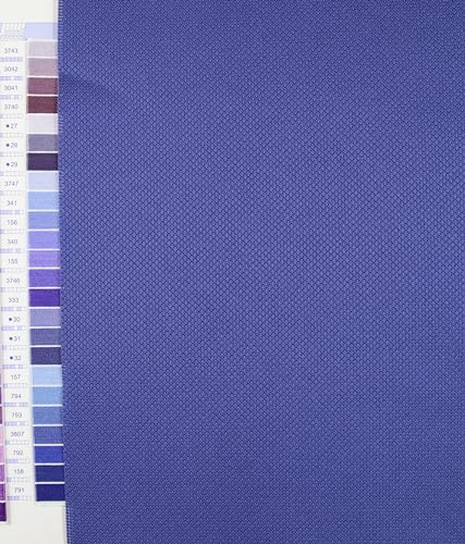 Image of KCS 4 /6 pc of 12 inch x 18 inch 30cmx45cm 16CT Counted Cotton Aida Cloth Cross Stitch Fabric (Royal Blue, 4 pc)