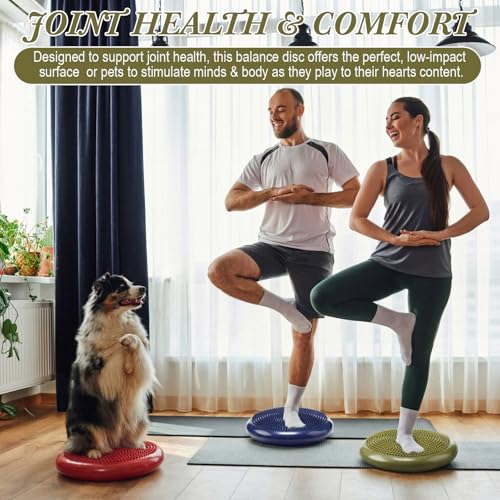 Image of Libima 4 Pcs Wiggle Seat for Kids Inflated Wobble Cushion | 13'' Sensory Flexible Seating for Classroom Elementary, Balance Disc for Student Adults Pet Training Office School Home Chair