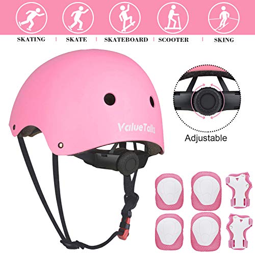 ValueTalks Kid's Protective Gear Set, Kids Helmet Adjustable for Ages 3-10 Years Toddler