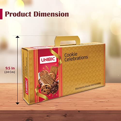 Image of Unibic Celebrations Cookies Gift Pack 700 Gram, Choco Chip, Choco Nut, Scotch Finger, Pista Badam, Honey Oatmeal, Milk Coffee, Nice and Double Chocolate Chip Cookies (Pack of 2)
