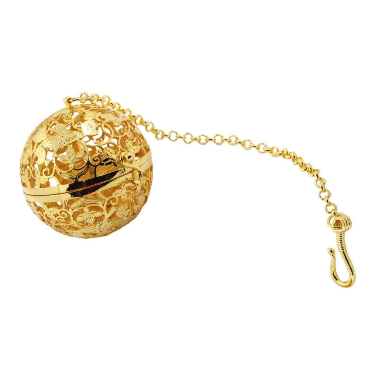 Dekorativer Gold Messing Diffusorkugeln Aroma Anhänger