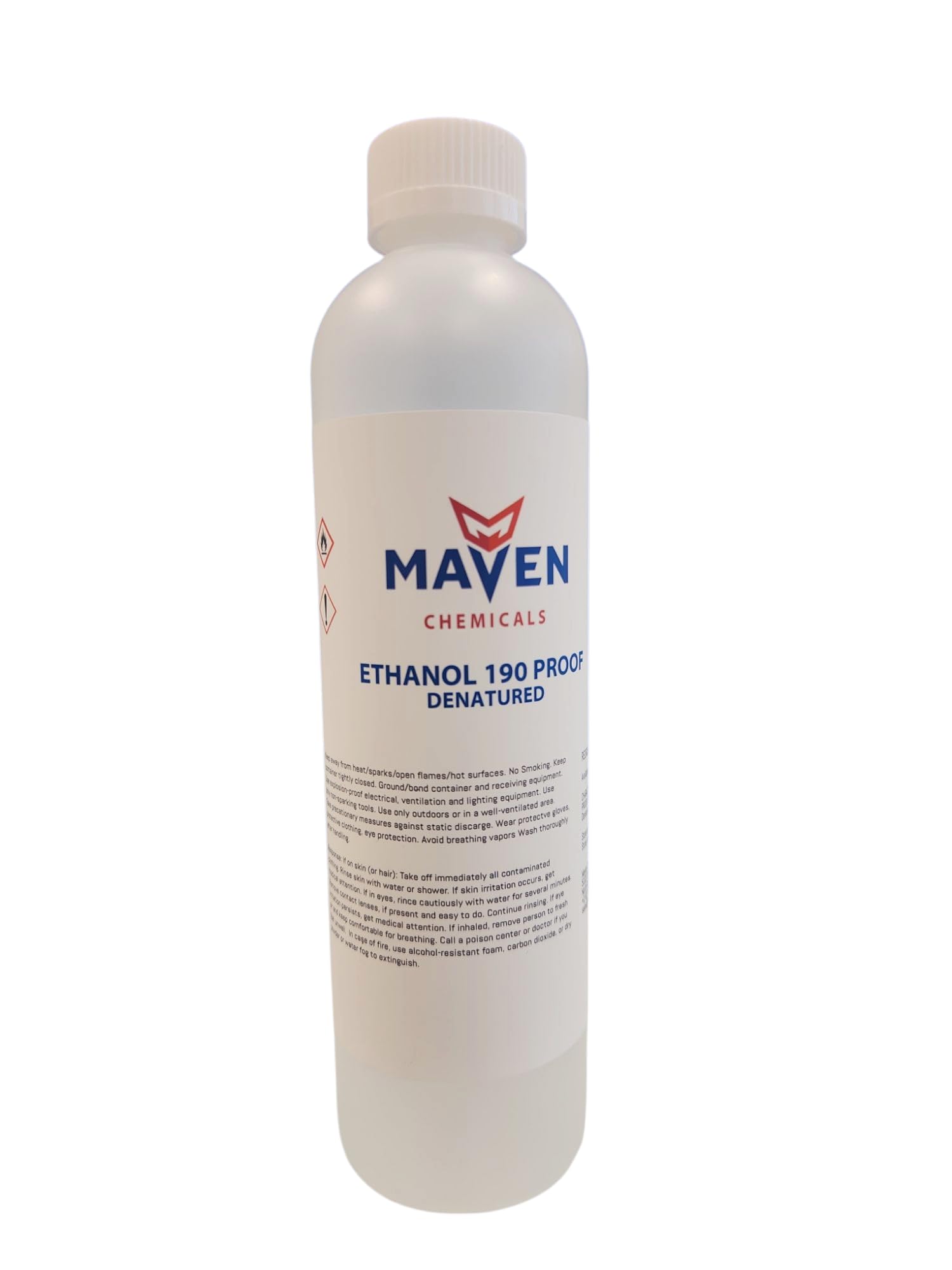 Maven Chemicals Ethanol, 190 Proof 95% Denatured Alcohol, 1 Gallon for Industrial and Lab Use (10 Ounce)