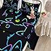 BailiPromise Cute Cartoon Cat Sheets Set Twin Size,Kawaii Simple Strokes Animals Kids Bed Sheets with Pillowcase,Cot Sheets Fitted Sheet with 16