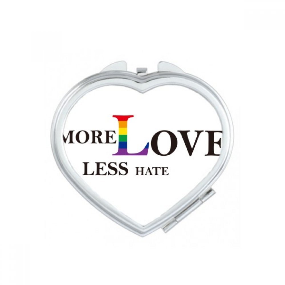 Miroir de poche LGBT arc-en-ciel compact miroir à la main rond