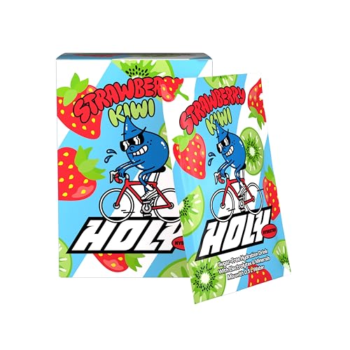 Boîte d'essai HOLY Hydration 10 “Strawberry Kiwi” avec goût de fraise et de kiwi en poudre | 10 portions d'électrolytes et de minéraux précieux | Hydration Drink | Végétalien avec arômes naturels